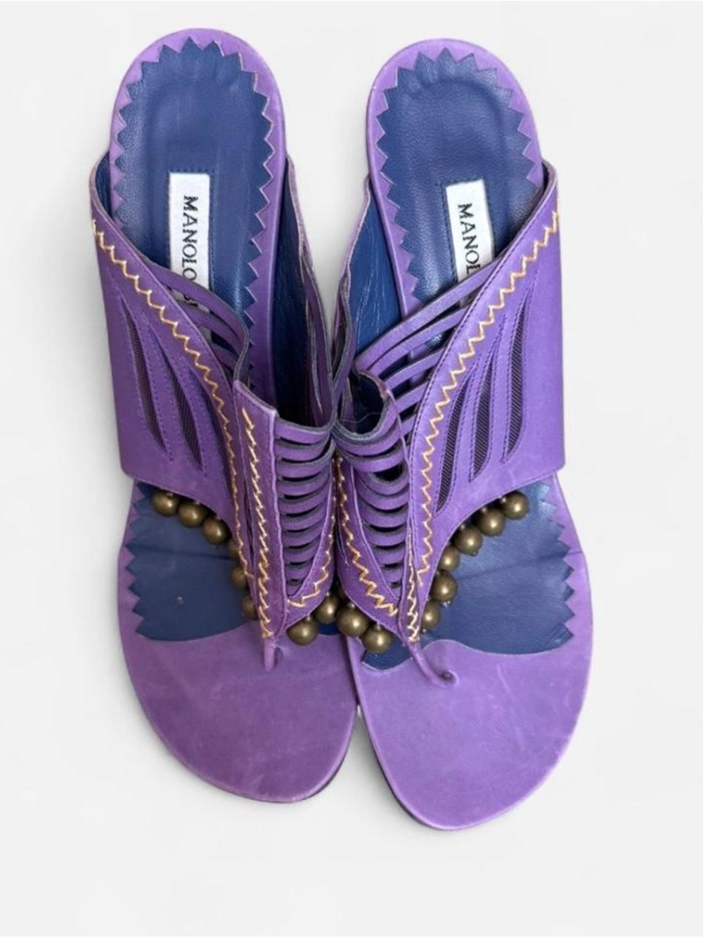 Manolo Blahnik Purple heeled sandals